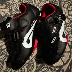 Peloton Cycling Shoes - Black with Red Accents